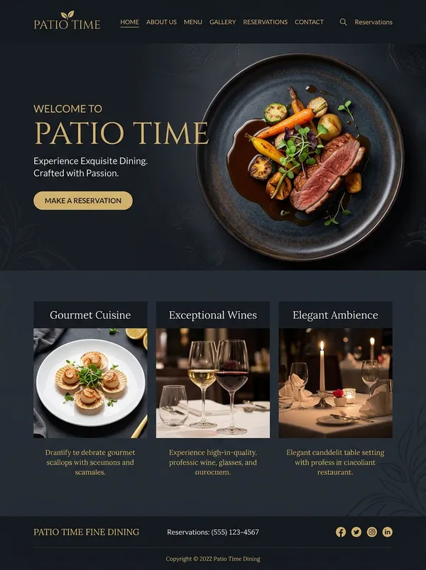 Fine Dining VIP QR Menü